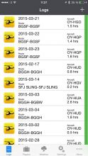 Pilot logbook